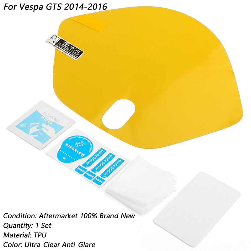 Protectores de pantalla ultra claros para salpicadero de motocicleta para Vespa GTS 2014-2016 genérico