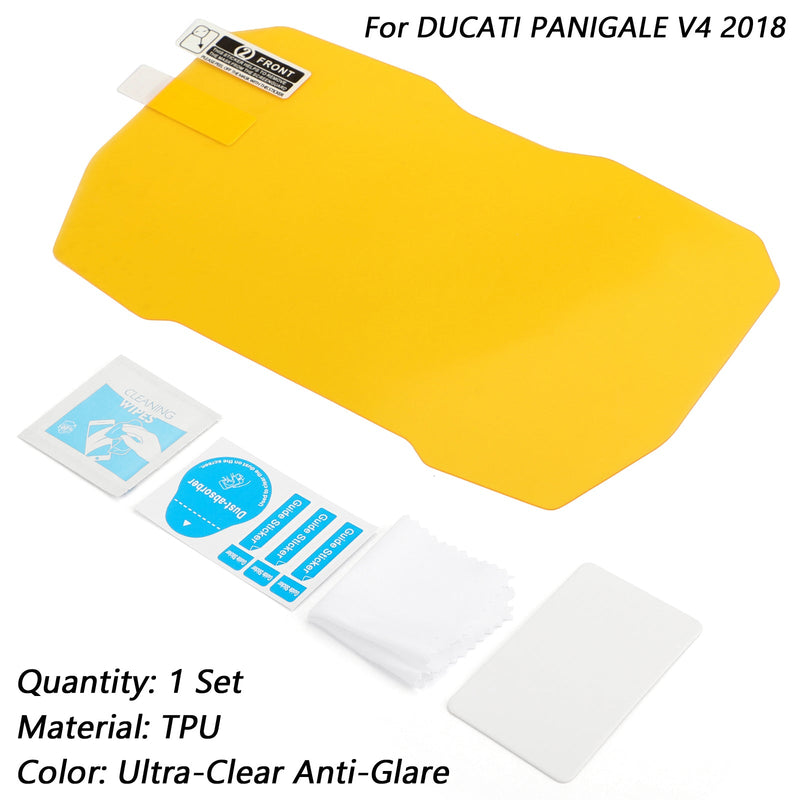 Anti-Glare Ultra Clear Dashboard Screen Protectors For DUCATI PANIGALE V4 2018 Generic