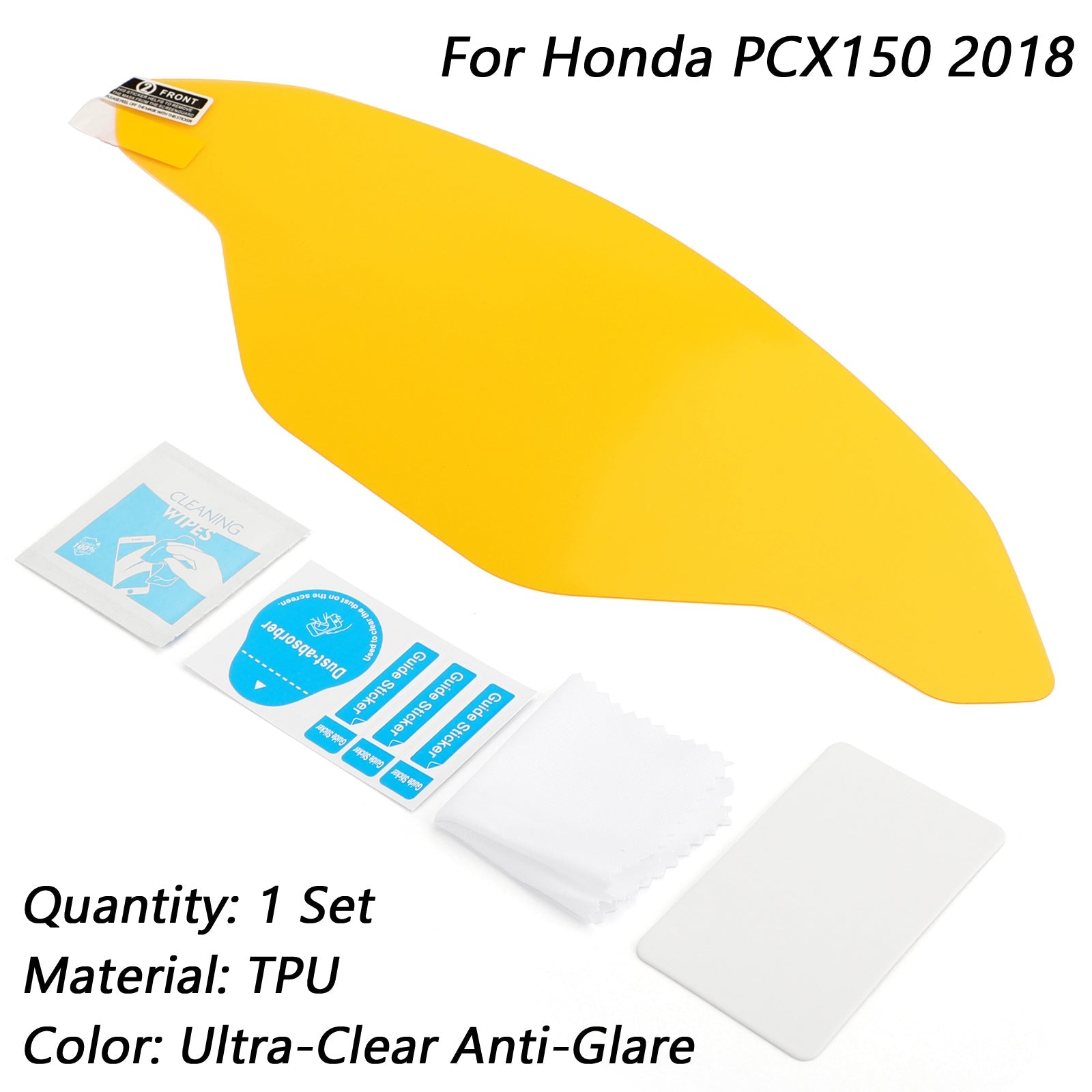 Moto Anti-Glare Ultra Clear Dashboard Screen Protectors For Honda PCX150 2018 Generic