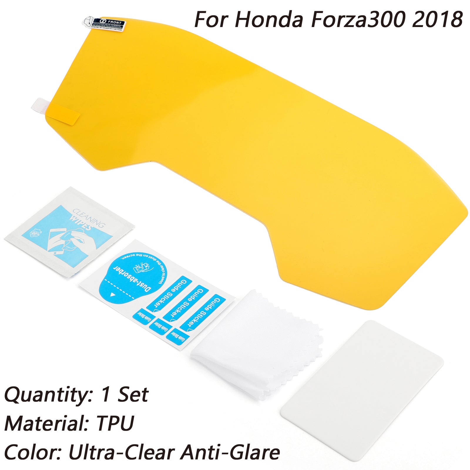 Moto Anti-Glare Ultra Clear Dashboard Screen Protectors For Honda Forza300 2018 Generic