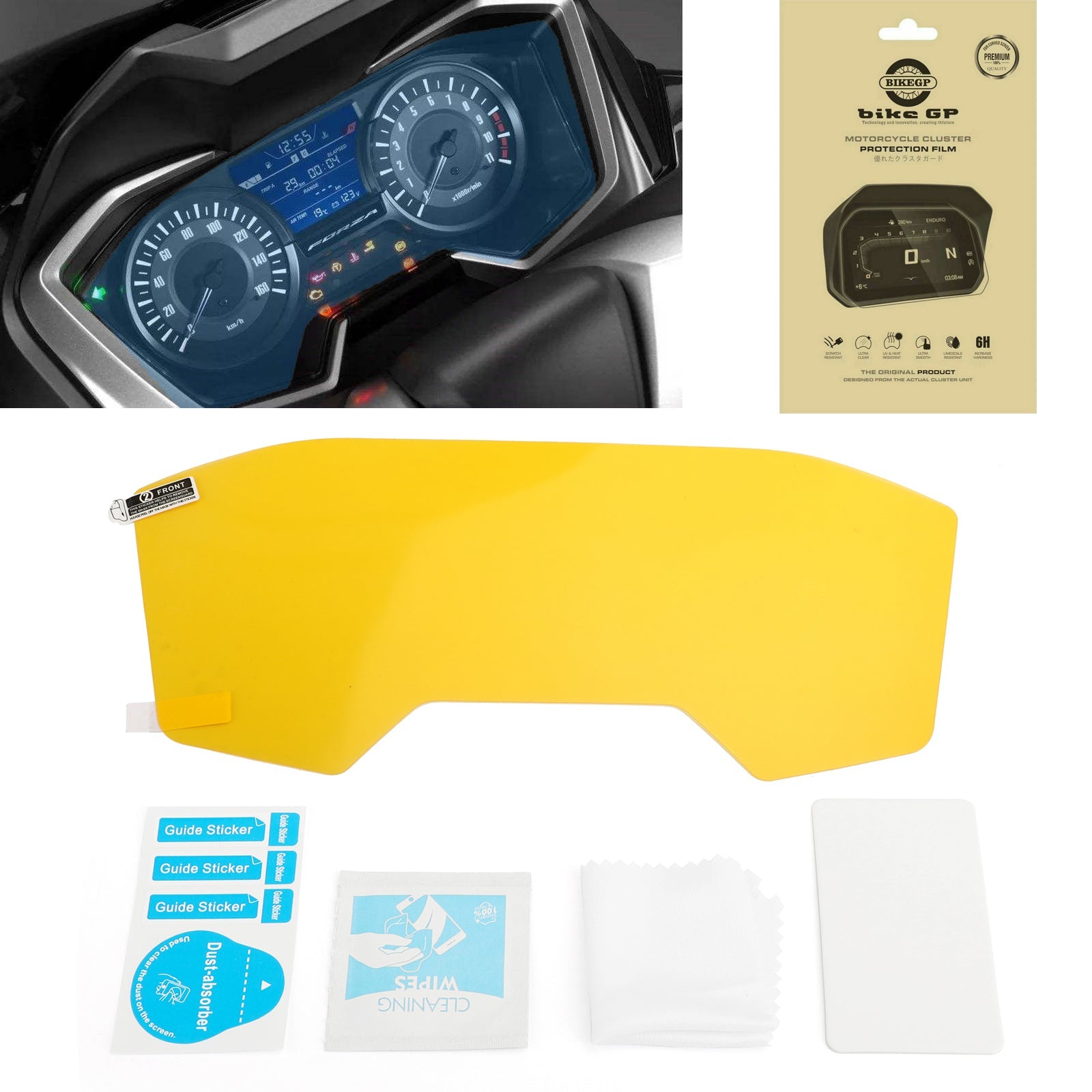 Moto Anti-Glare Ultra Clear Dashboard Screen Protectors For Honda Forza300 2018