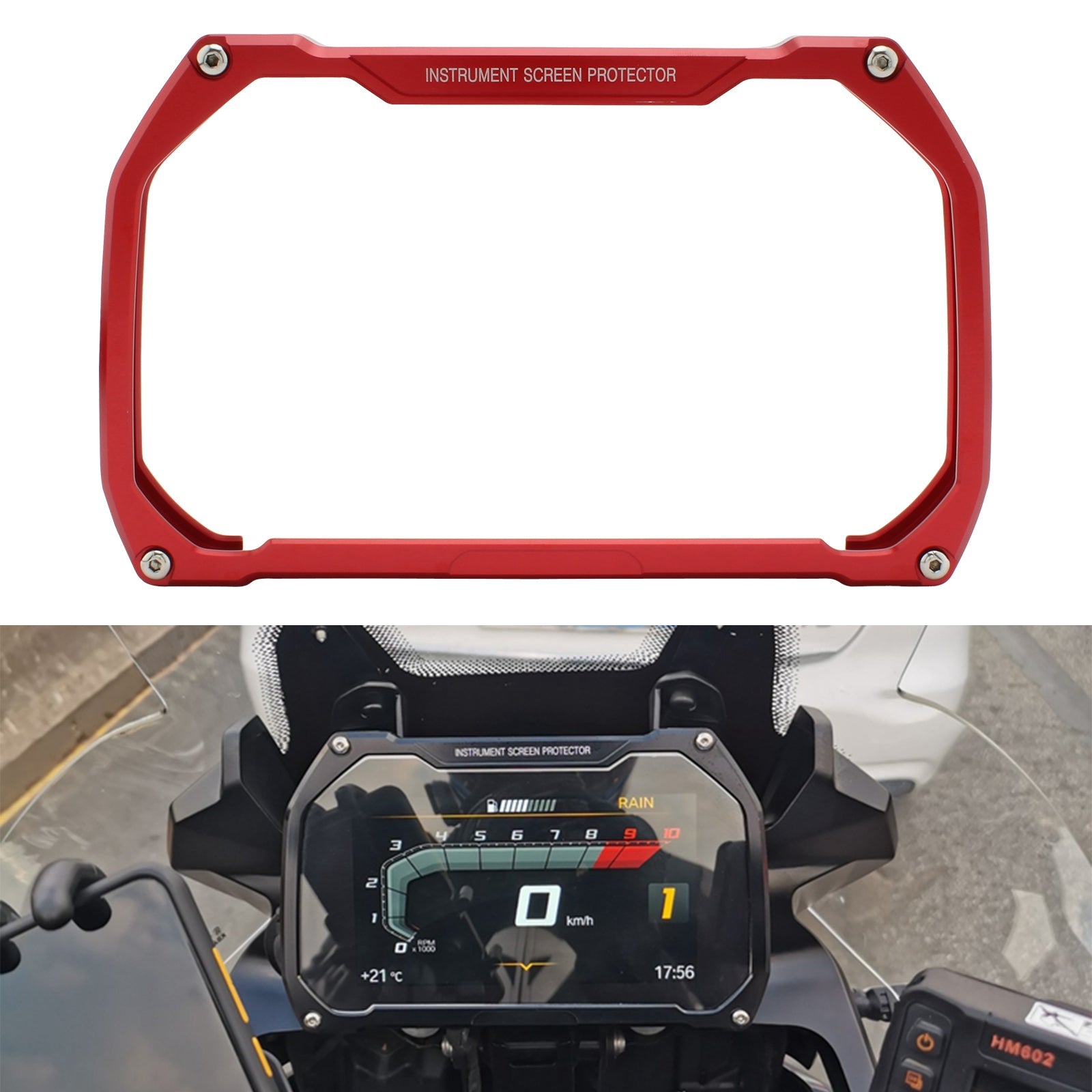 Protector de cubierta de velocímetro, ajuste negro para Bmw R1200Gs 18-20 R1250Gs 19-20, rojo genérico