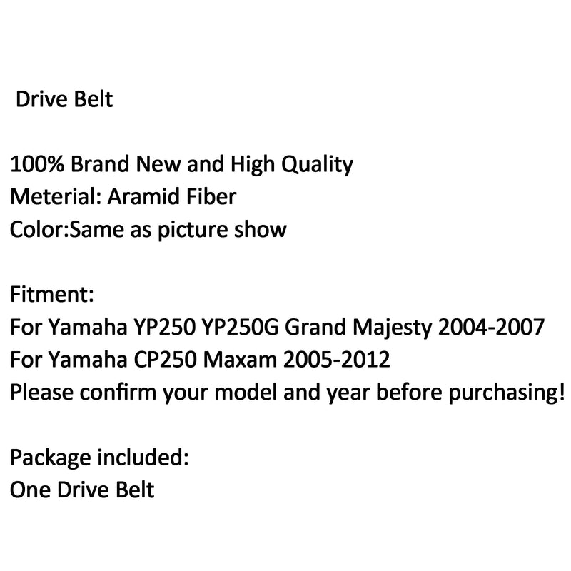 Correa de transmisión premium para Yamaha YP250 YP250G Grand Majesty 2004-2007 genérico