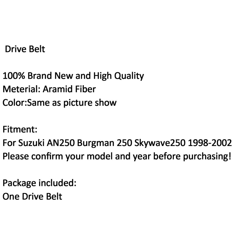 Correa de transmisión premium para Suzuki AN250 Burgman 250 Skywave 250 1998-2002 genérico