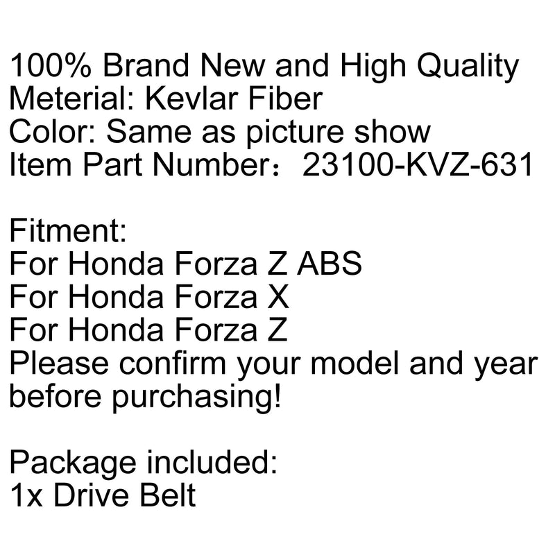 Correa de transmisión premium para Honda Honda Forza Z ABS Forza X Forza Z genérico