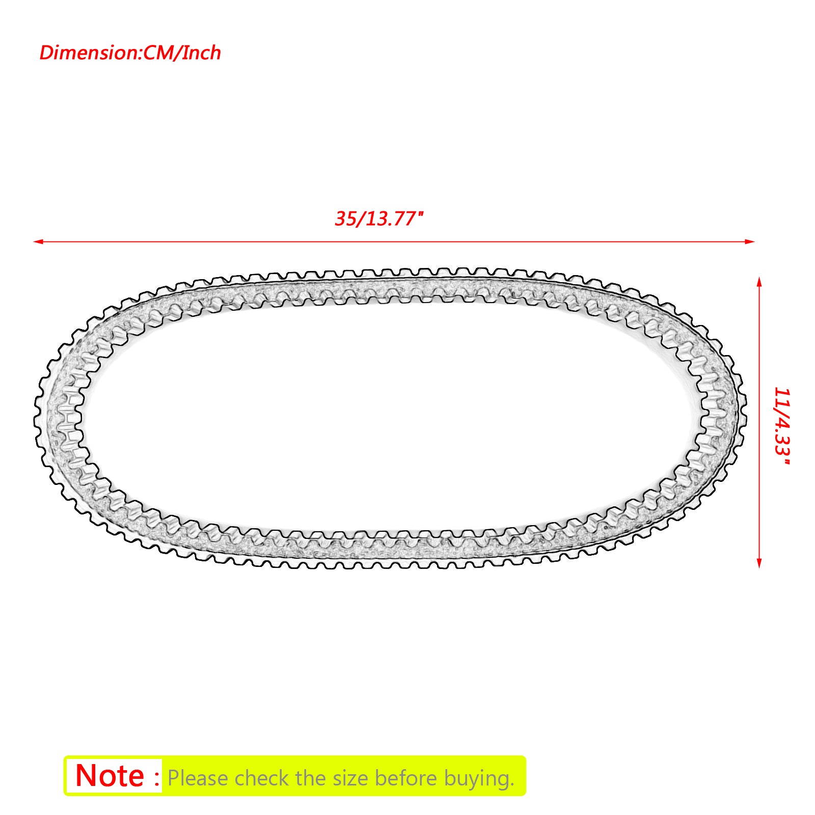 Drive Belt For Trtion Baya 250/300/400 Crosser Outback 300 Access Motor 400 ATV ACC-22500-E17-000 Generic