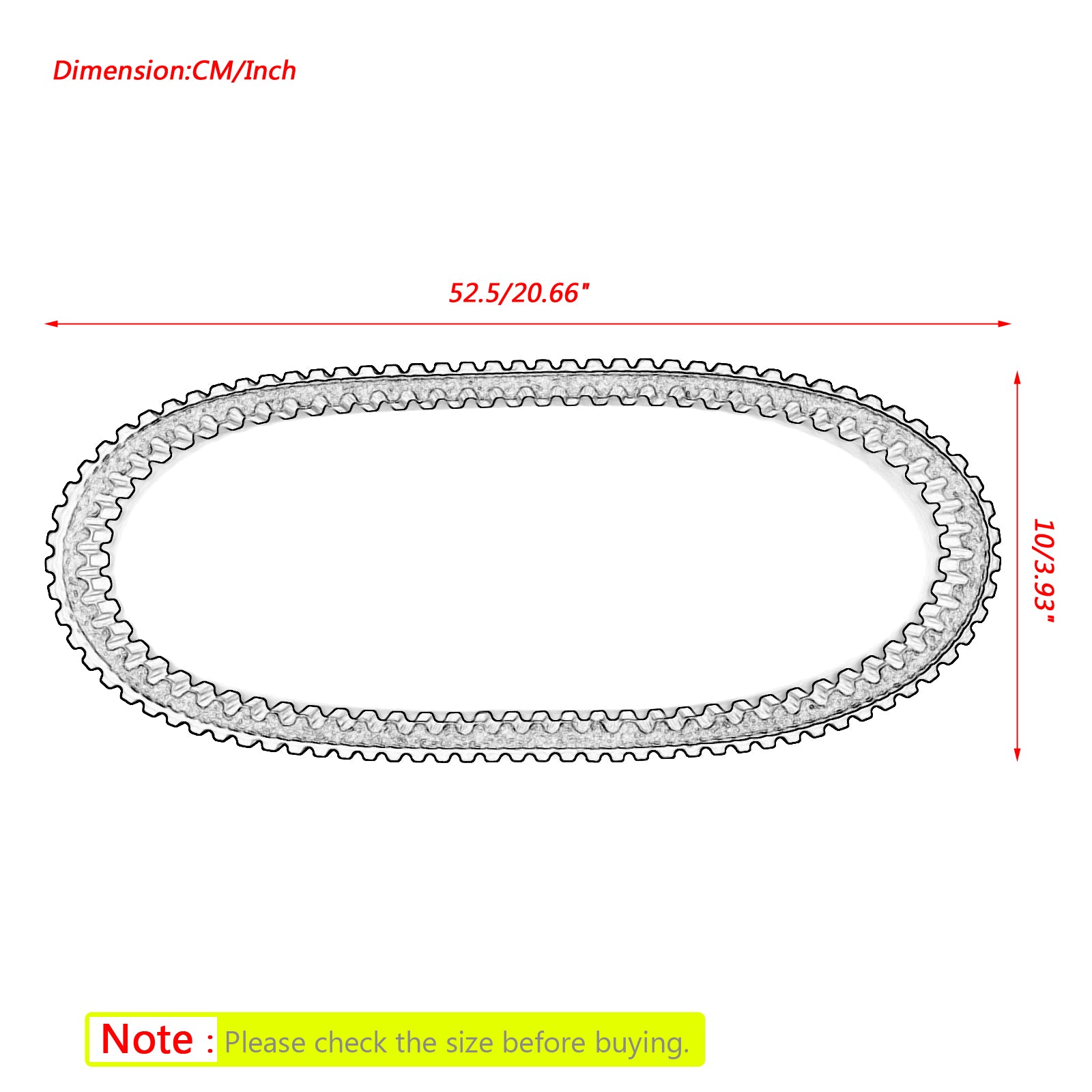 Drive Belt For Arctic Cat 0627-008 0627-011 Snowmobile Wildcat 700 EFI 92-94 Generic