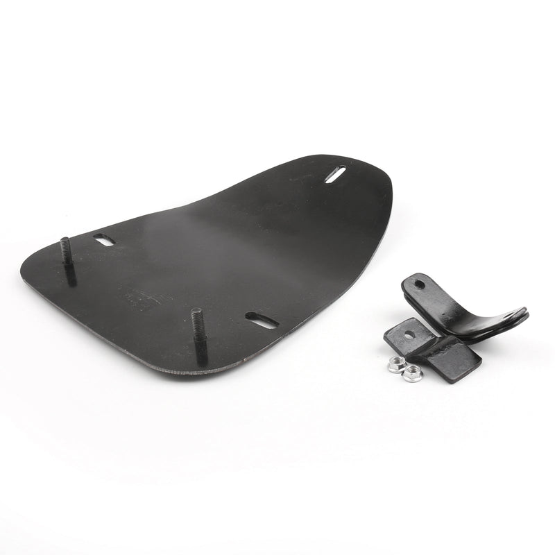 Asiento Solo Slim De Cuero Negro Pequeño Para Bobber Chopper Custom Genérico