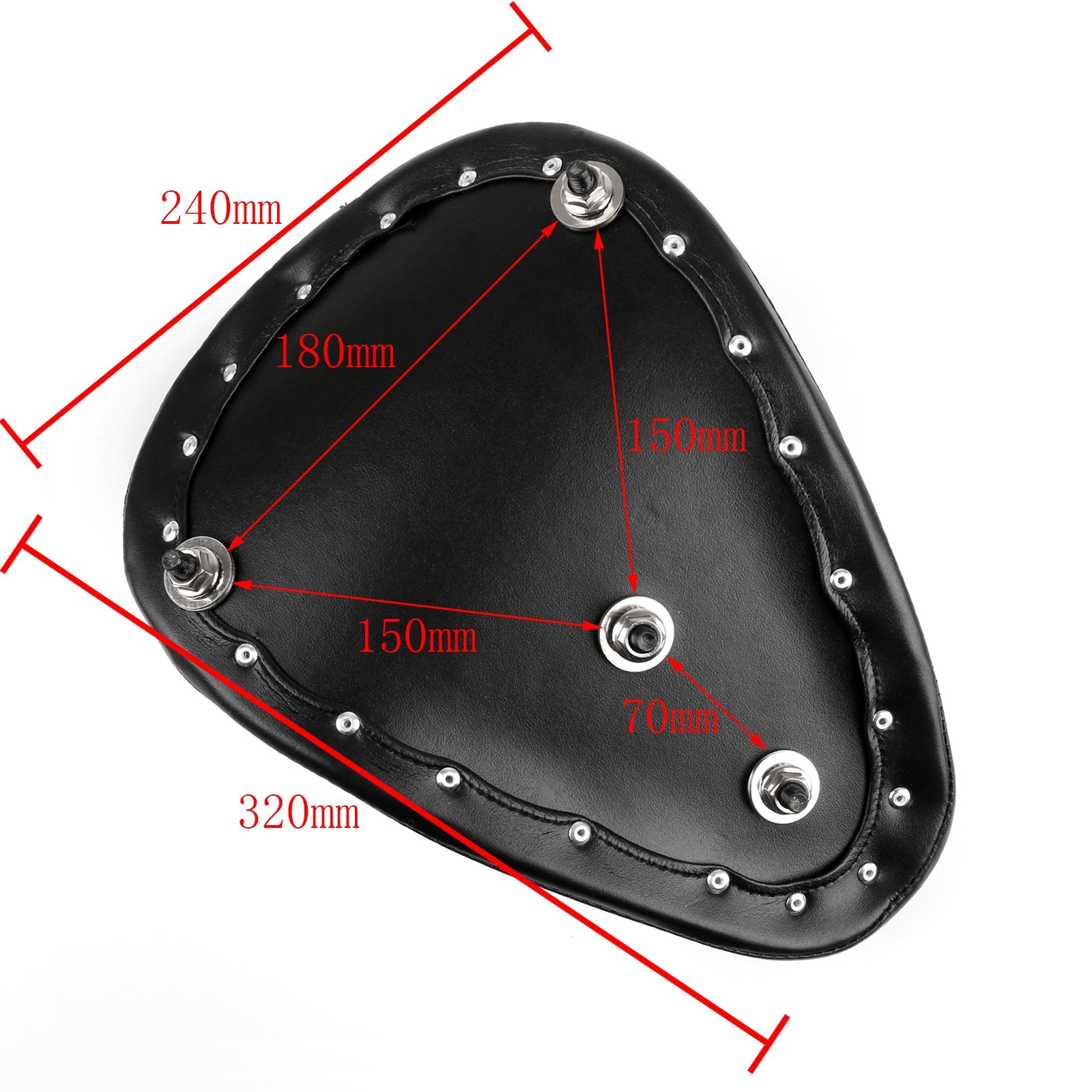 Asiento individual de cuero de diamante para motocicleta para Chopper Bobber Custom SX CB 650 genérico