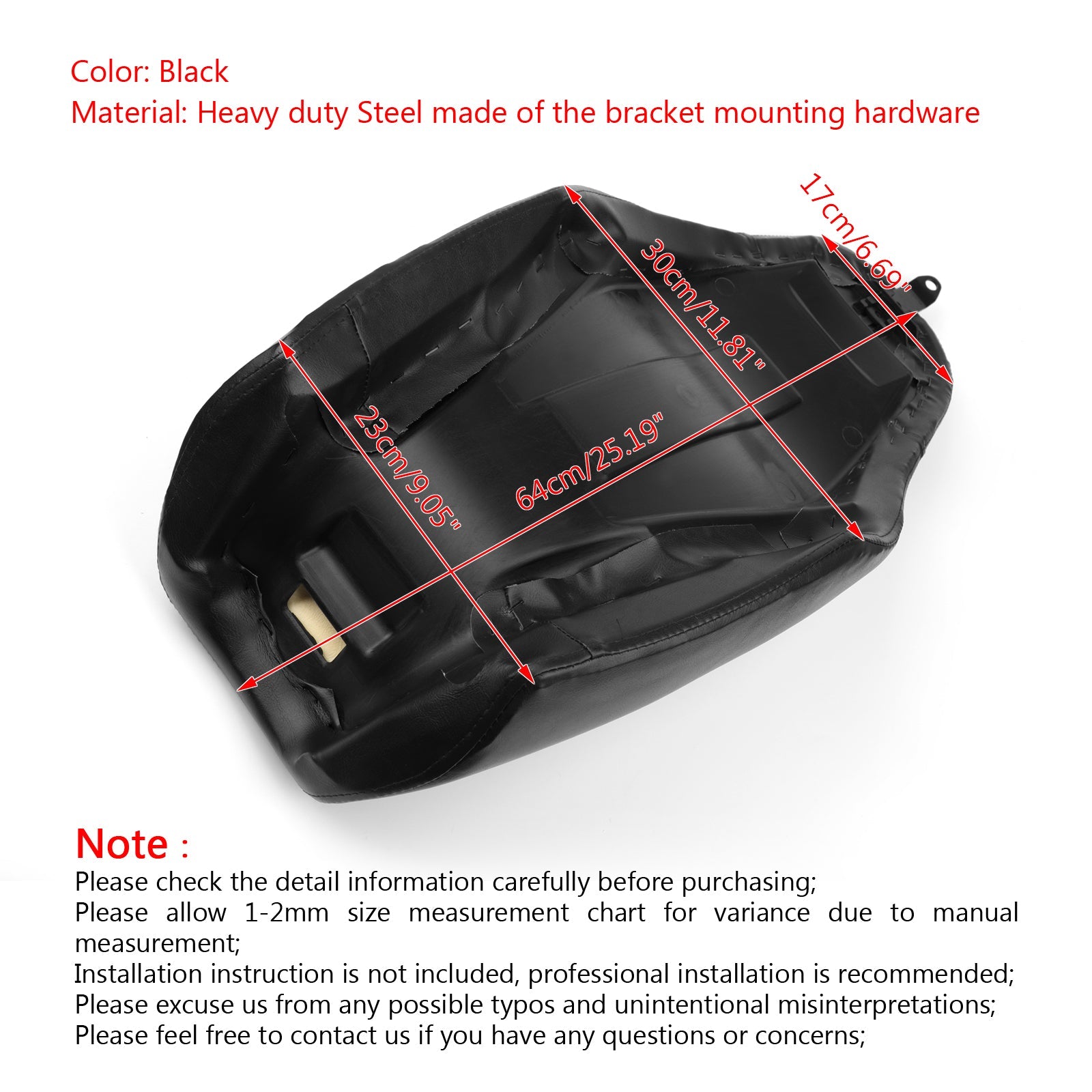 Asiento de cuero para conductor y pasajero para 2 personas para Davidson Street XG700 500 2014-17 genérico