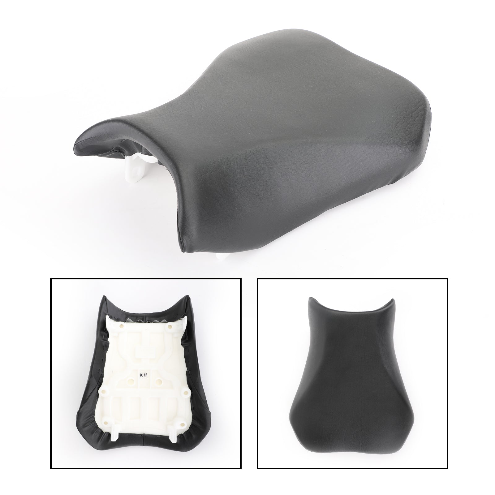 Black Front Driver Seat Rider Cushion Fit For Suzuki GSXR GSX-R 650 700 11-19