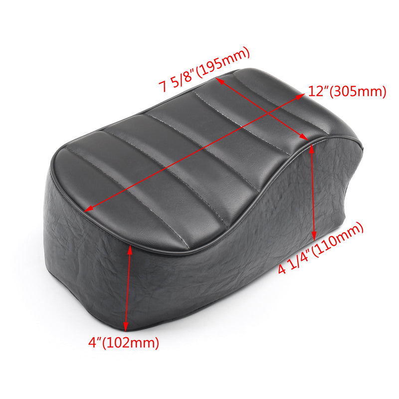 Asiento trasero de pasajero de cuero a rayas para Sportster Iron XL883N 16-18 Genérico