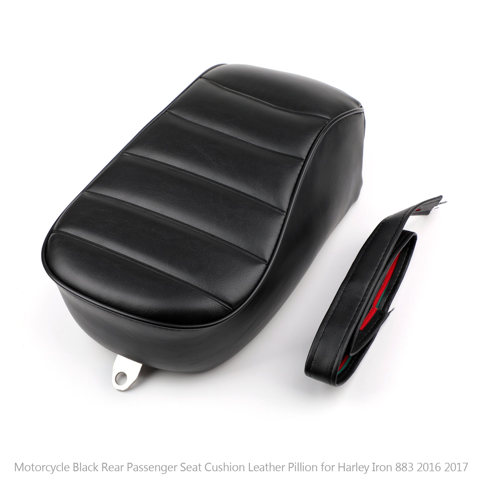 Black Rear Passenger Pillion Seat For Sportster Iron 883 XL883N 2016 2017 Generic