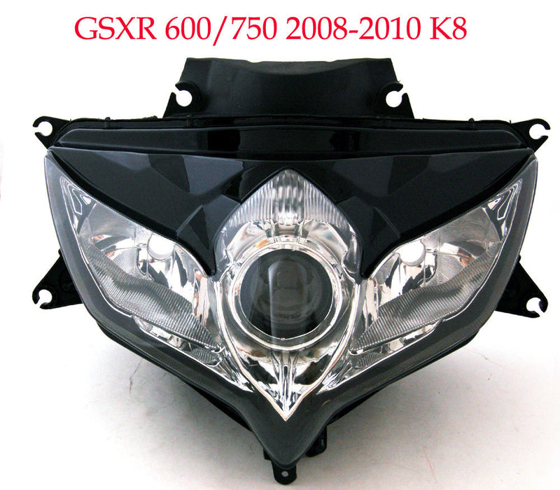 مجموعة مصابيح أمامية للدراجة النارية لسوزوكي GSXR 600 750 1000 هايابوسا 1300 واضح عام
