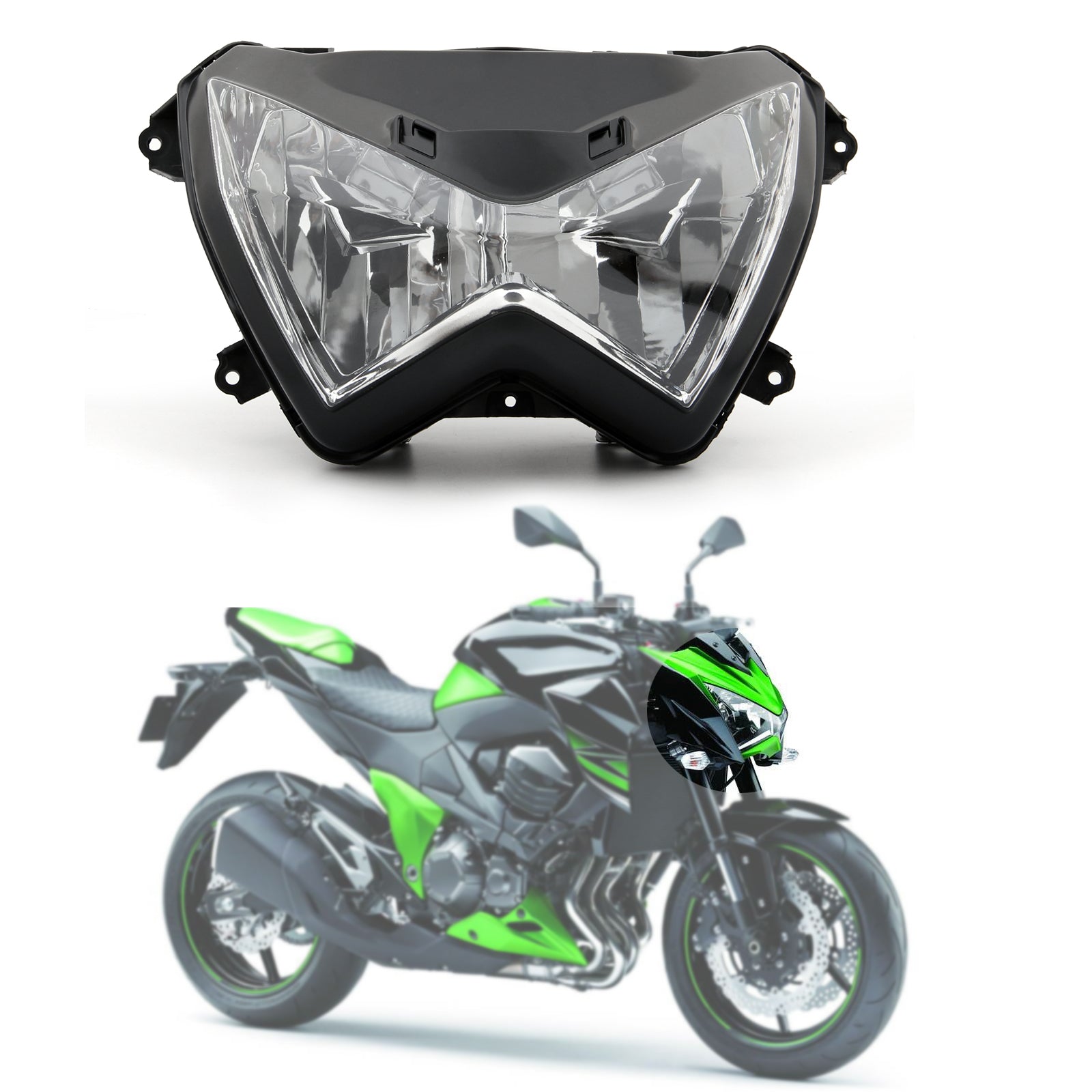 مجموعة المصابيح الأمامية الأمامية لـ Kawasaki Z800 2013-2014 2012 Generic