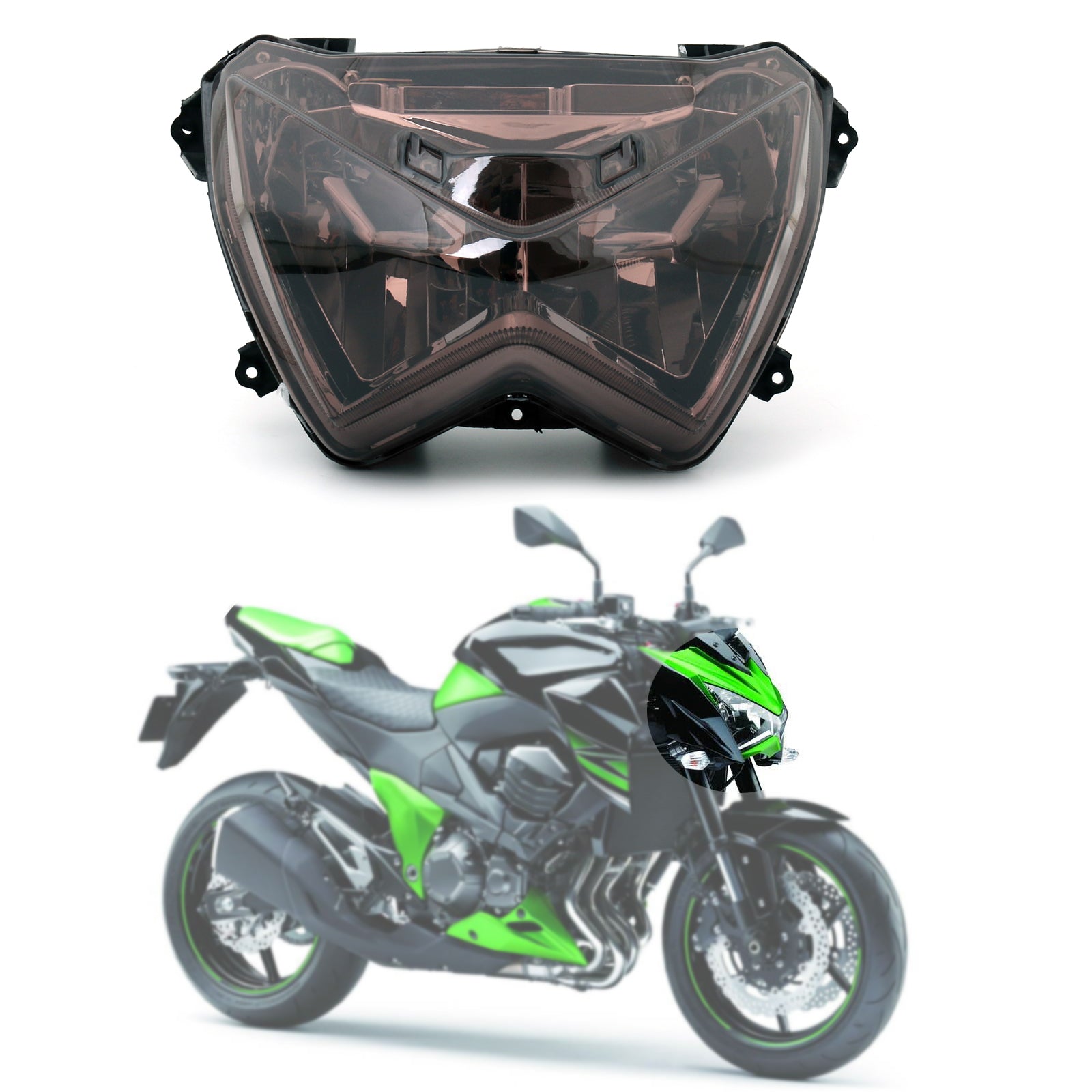 مجموعة المصابيح الأمامية الأمامية لـ Kawasaki Z800 2013-2014 2012 Generic