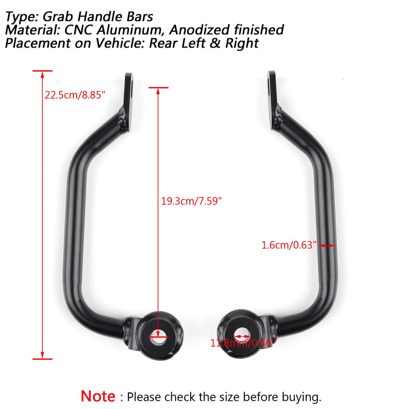 Asa del asiento trasero del pasajero Barra de agarre Barra de mano para Kawasaki Z900RS 2017-18 Genérico