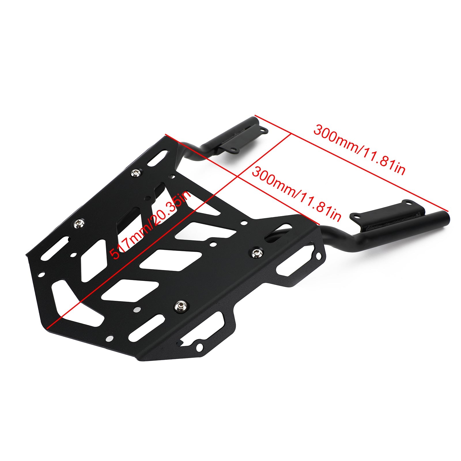 Portaequipajes trasero portaequipajes estante de carga negro para Honda CB650R CBR650R 2019 2020 genérico