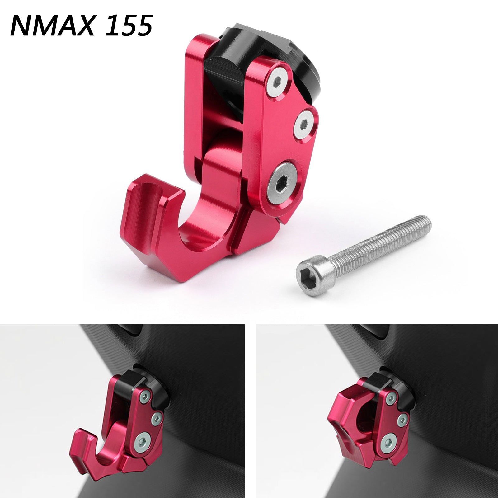 Carry Helmet Bottle Hanger Holder CNC Aluminum Alloy Hooks For Yamaha NMAX 155 Generic