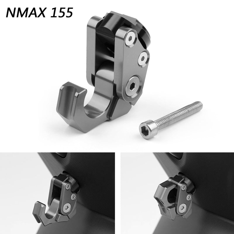 Soporte para colgar botellas de casco de transporte, ganchos de aleación de aluminio CNC para Yamaha NMAX 155 genérico