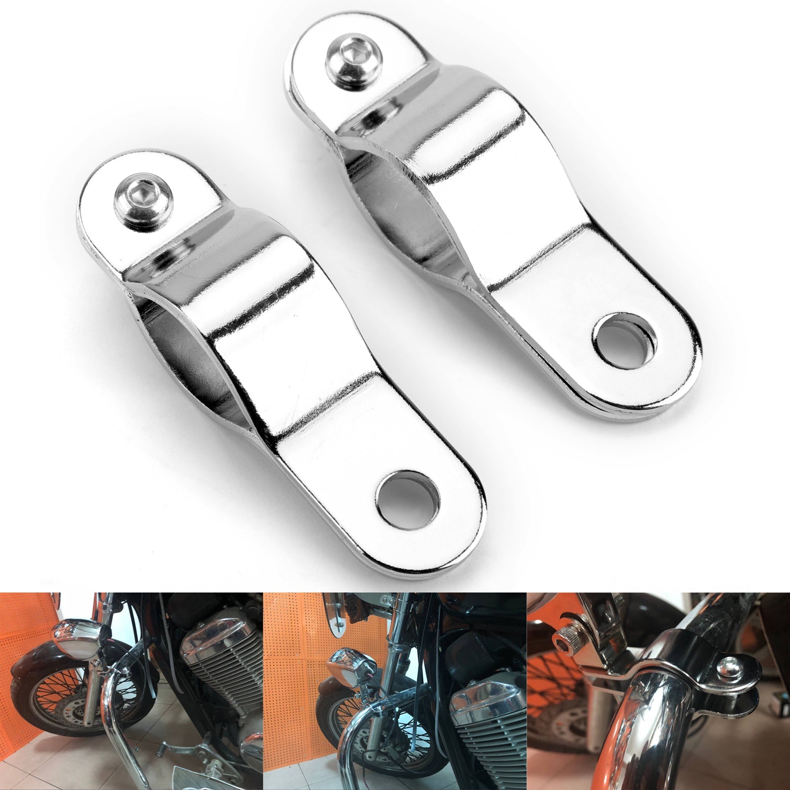 30-35mm Adjustable Motorcycle Bull Bar Light Foglight Mount Bracket Clamp Generic