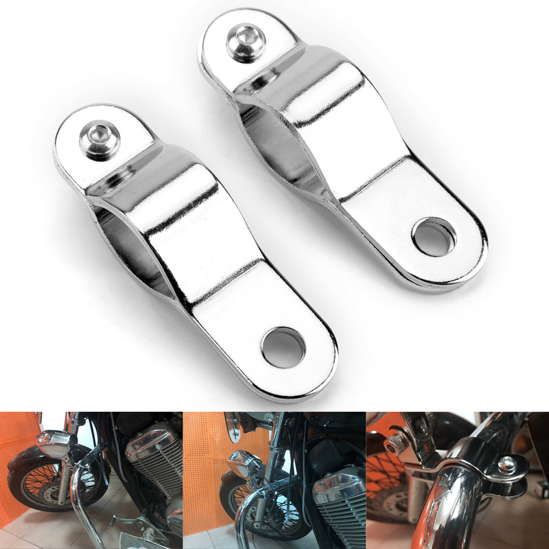 Abrazadera de soporte de montaje de luz antiniebla ajustable para motocicleta de 30-35mm genérica