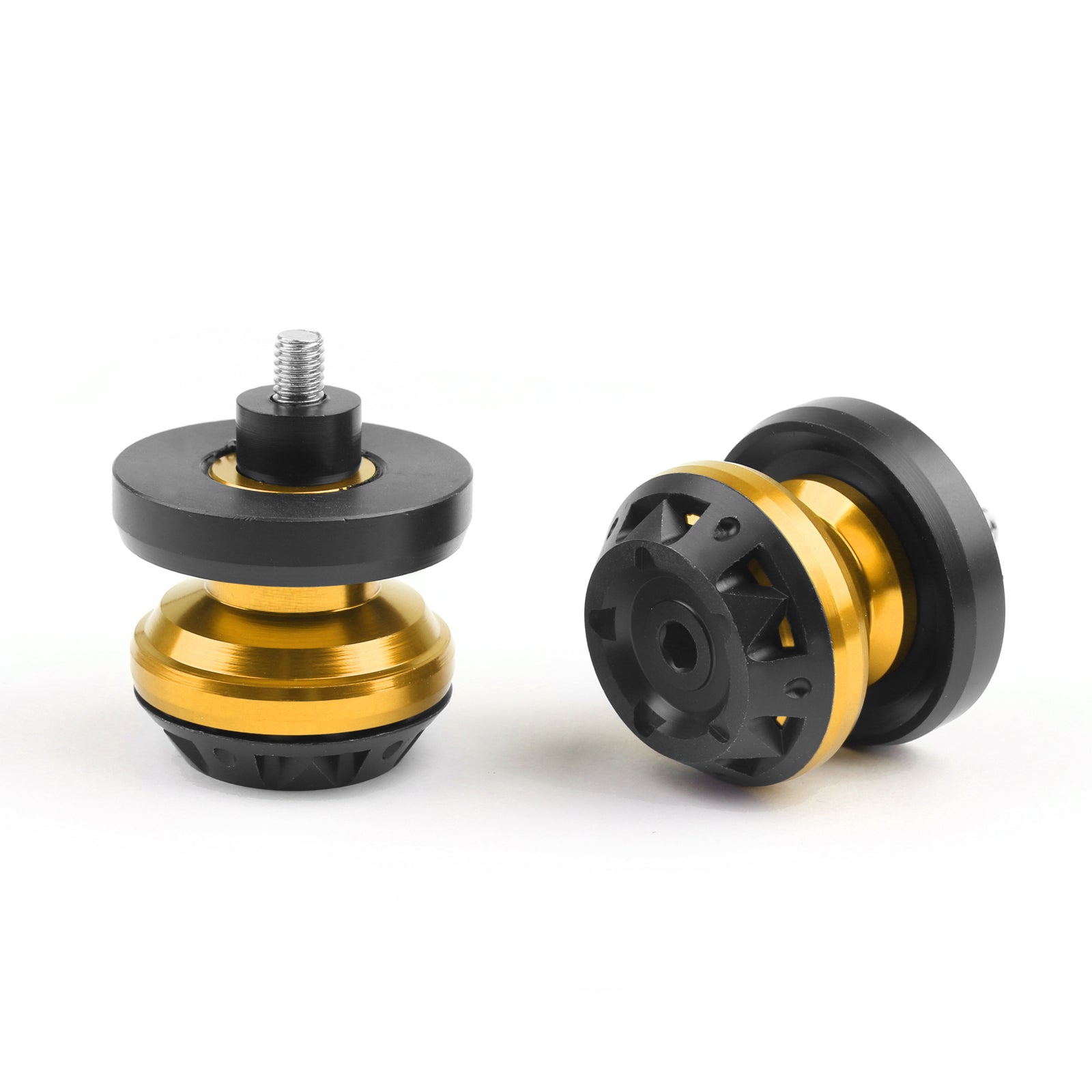 CNC 6mm Swingarm Sliders Spools For Yamaha YZF R1 R6 R6S FZ6 FZ8 XJR 13 Gold