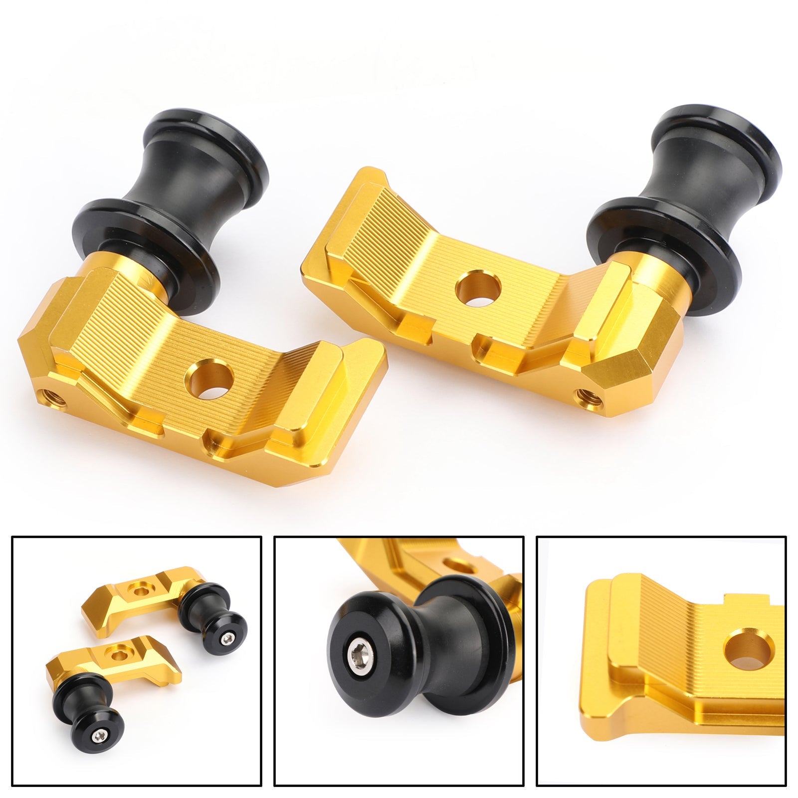 CNC Chain Adjuster Block W/Swingarm Spools Slider For YAMAHA MT-07 FZ-07 14-18 Generic