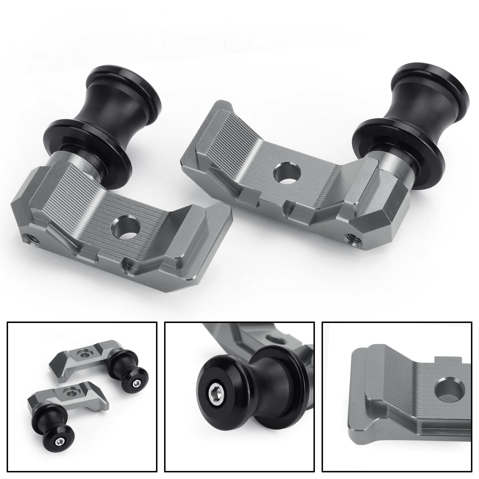 CNC Chain Adjuster Block W/Swingarm Spools Slider For YAMAHA MT-07 FZ-07 14-18 Generic