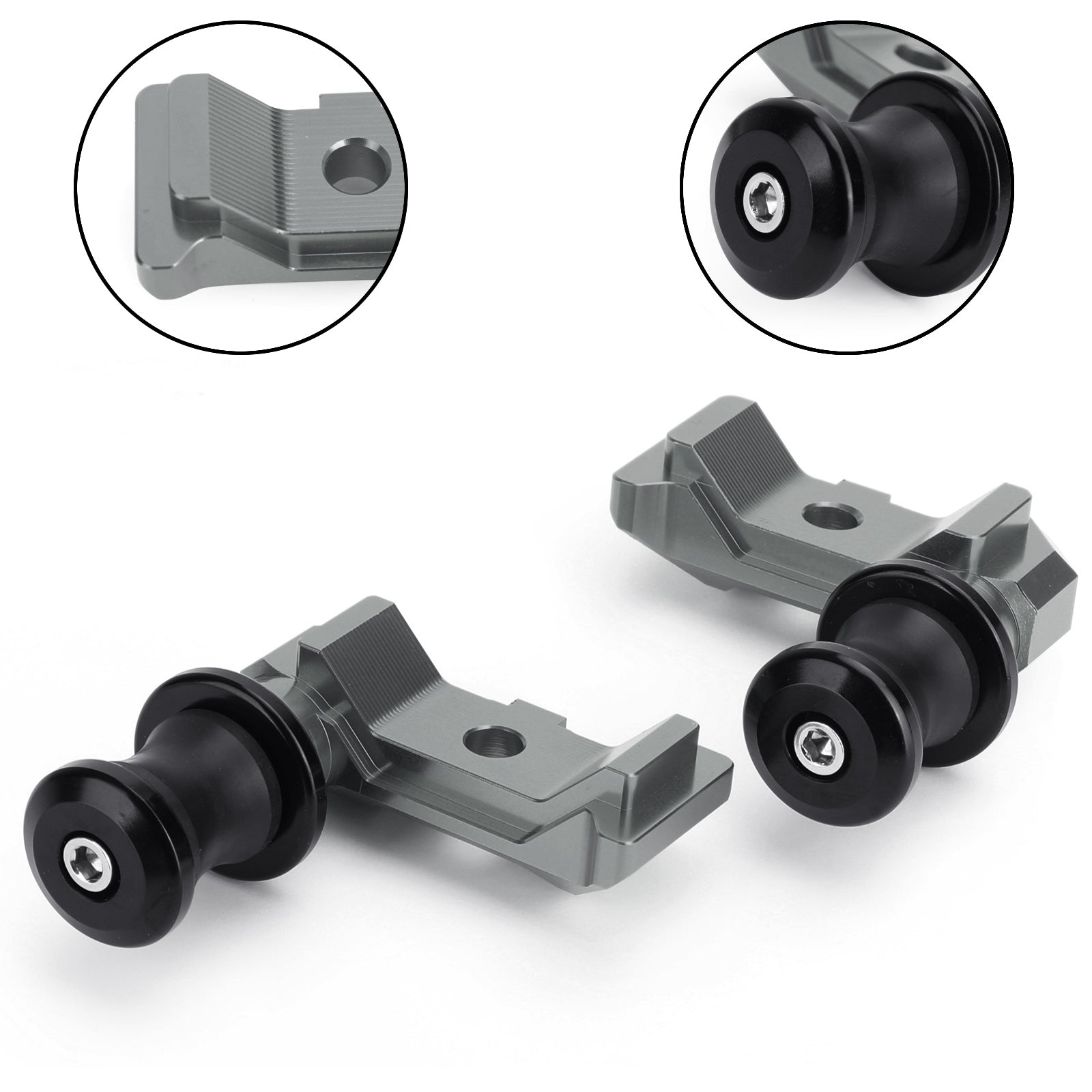 CNC Chain Adjuster Block W/Swingarm Spools Slider For YAMAHA MT-07 FZ-07 14-18 Generic