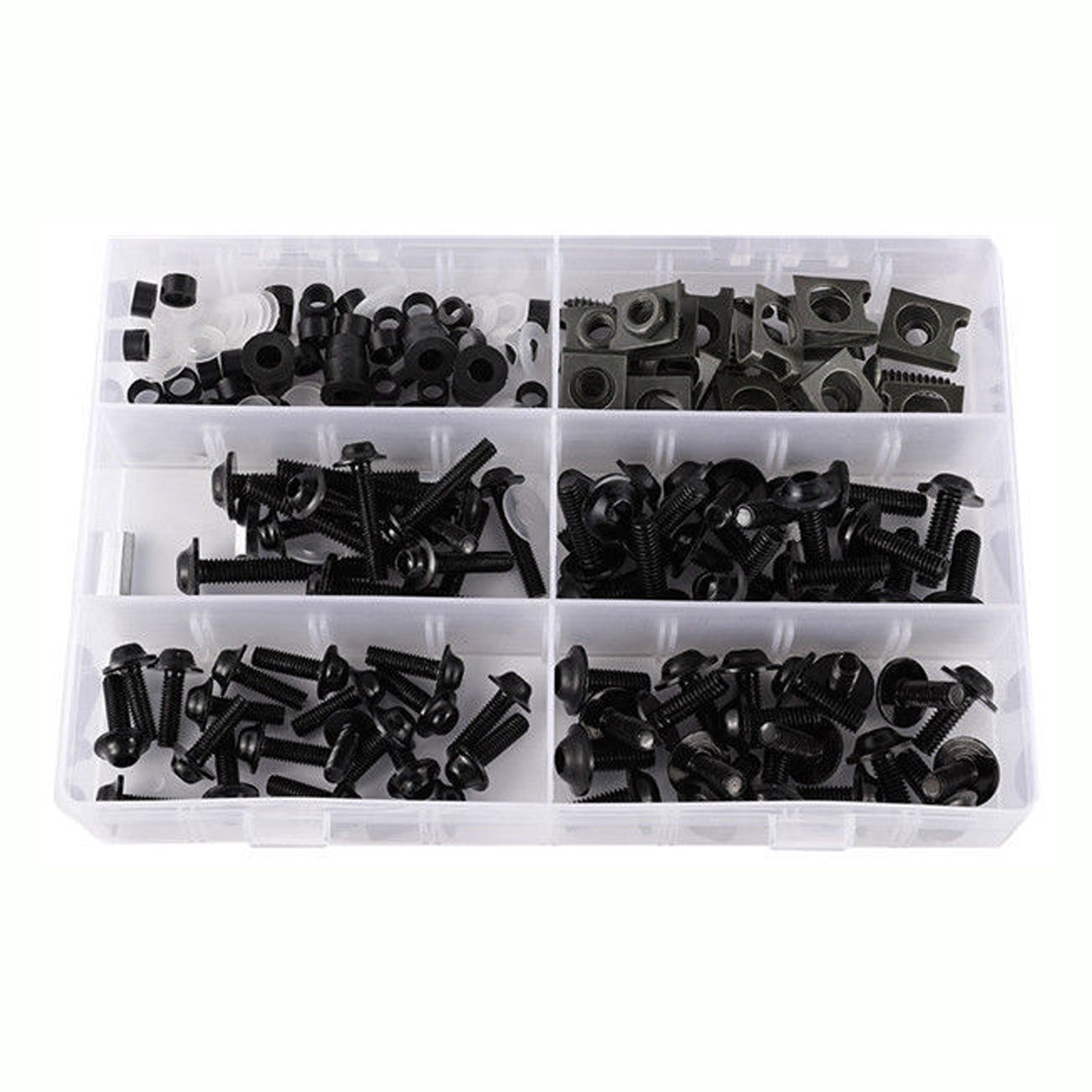 177PCS Motorcycle Sportbike Windscreen Fairing Bolts Kit Fastener Clips Screws