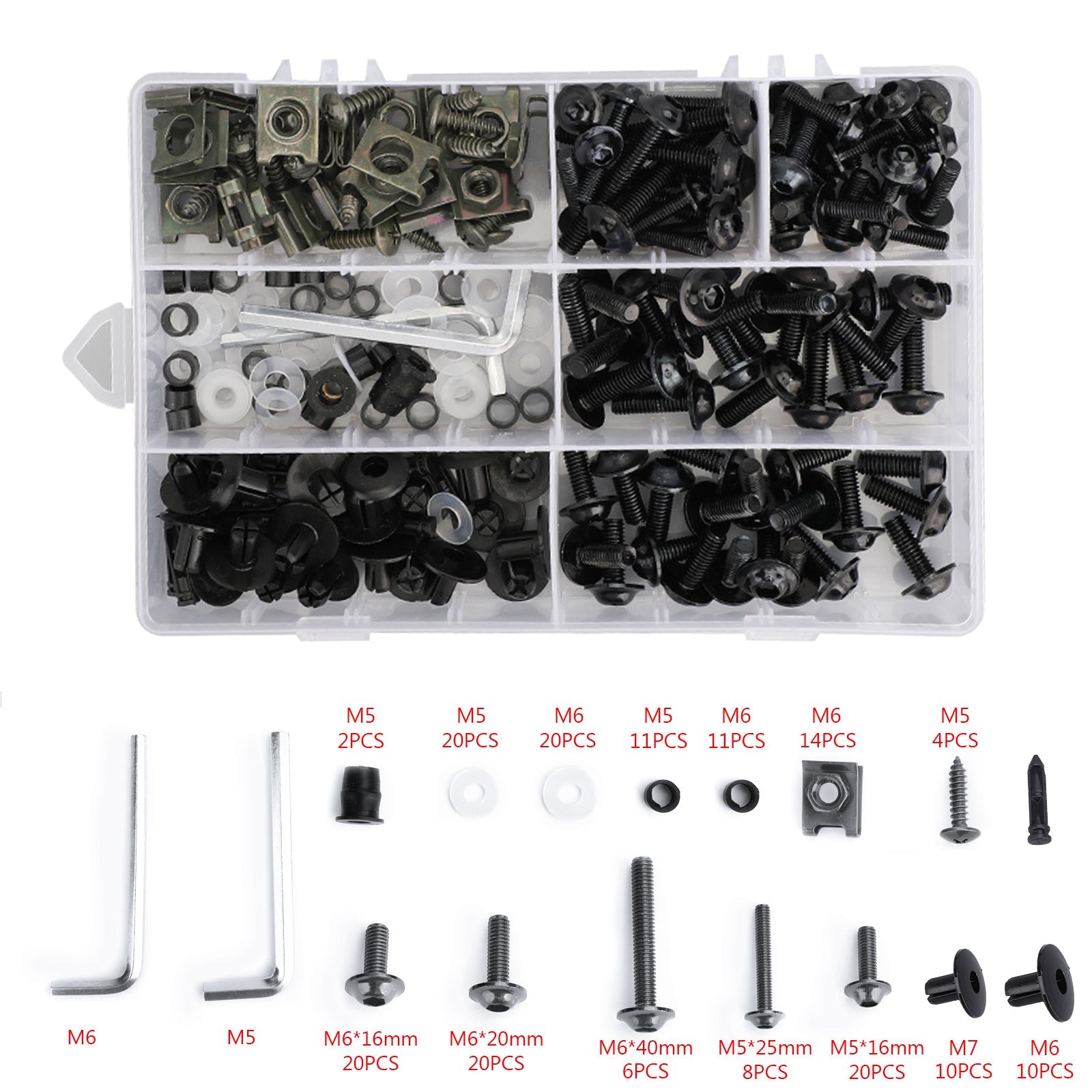 Complete Fairing Bolts Screws Bodywork Kit For Yamaha YZF R6 R1 R3 R25 FZ07 FZ09 Generic