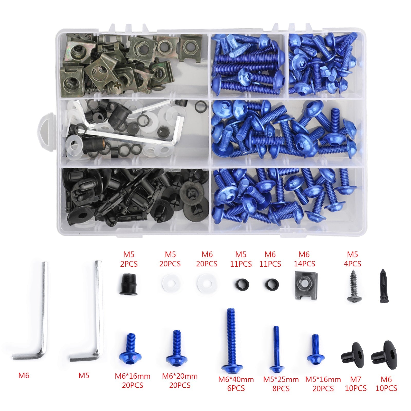 Complete Fairing Bolts Screws Bodywork Kit For Yamaha YZF R6 R1 R3 R25 FZ07 FZ09 Generic