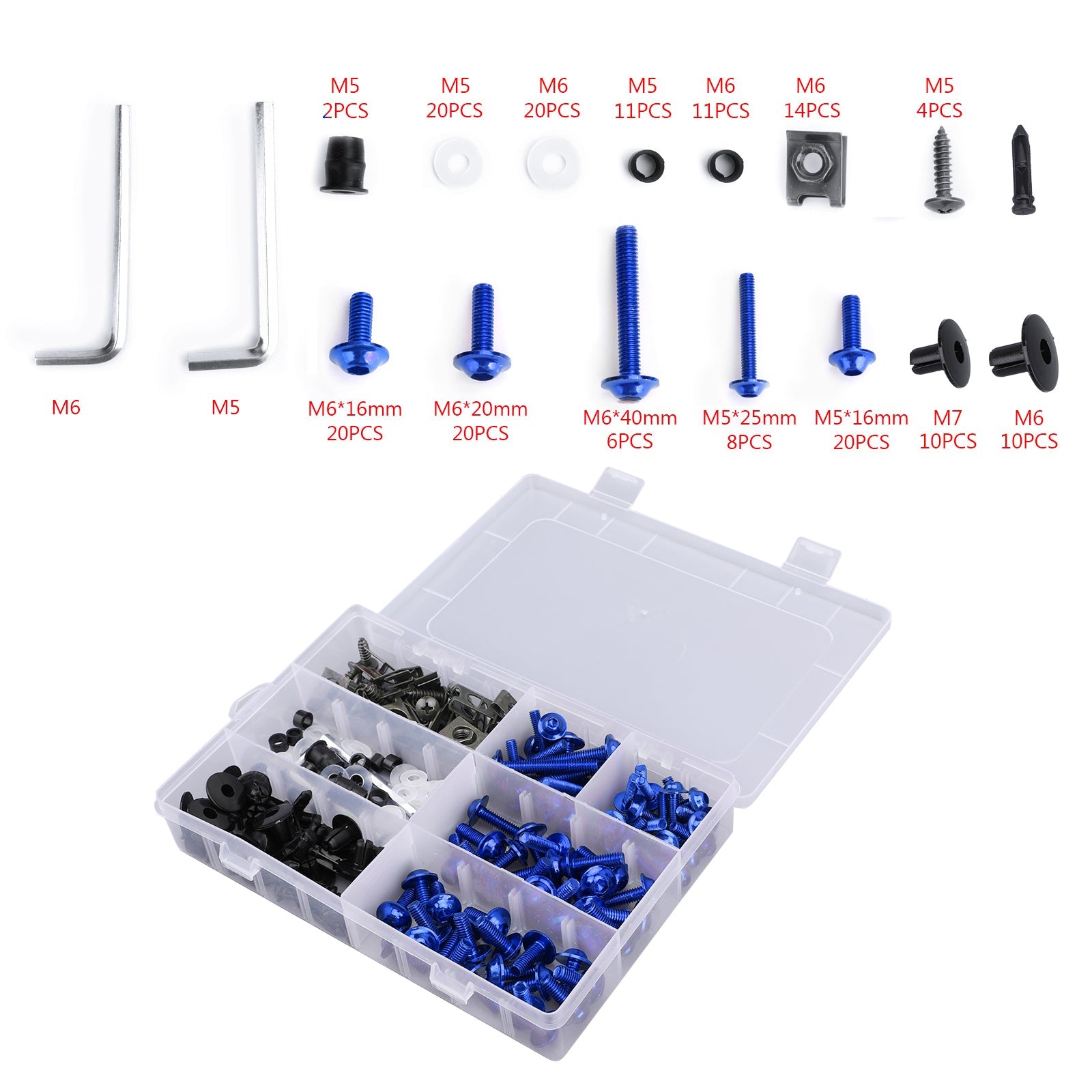 Complete Fairing Bolts Screws Bodywork Kit For Yamaha YZF R6 R1 R3 R25 FZ07 FZ09 Generic