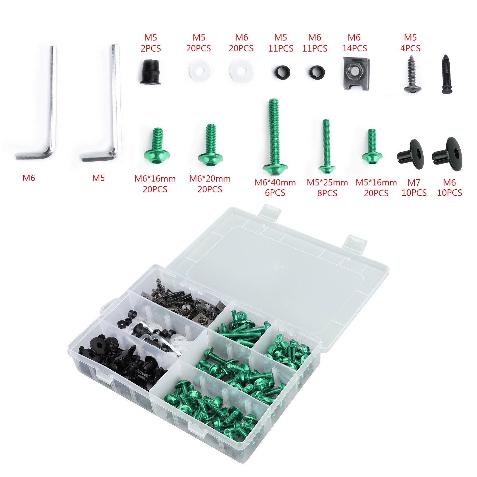 Complete Fairing Bolts Screws Bodywork Kit For Yamaha YZF R6 R1 R3 R25 FZ07 FZ09 Generic