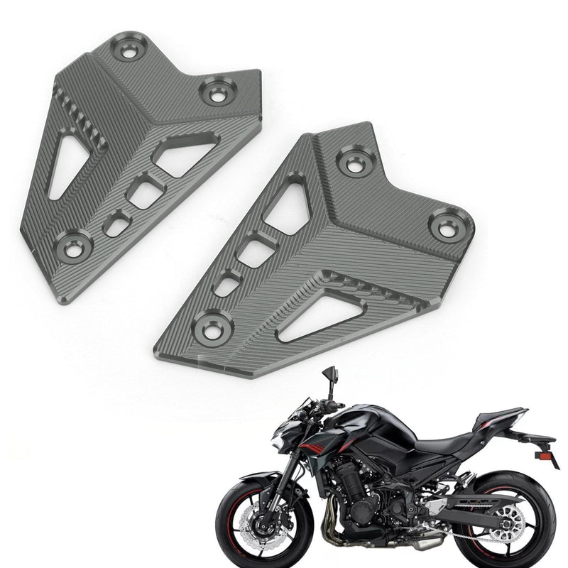 Protectores de talón de aluminio CNC, placas traseras aptas para Kawasaki Z900 ZR900 2017-2020 genérico