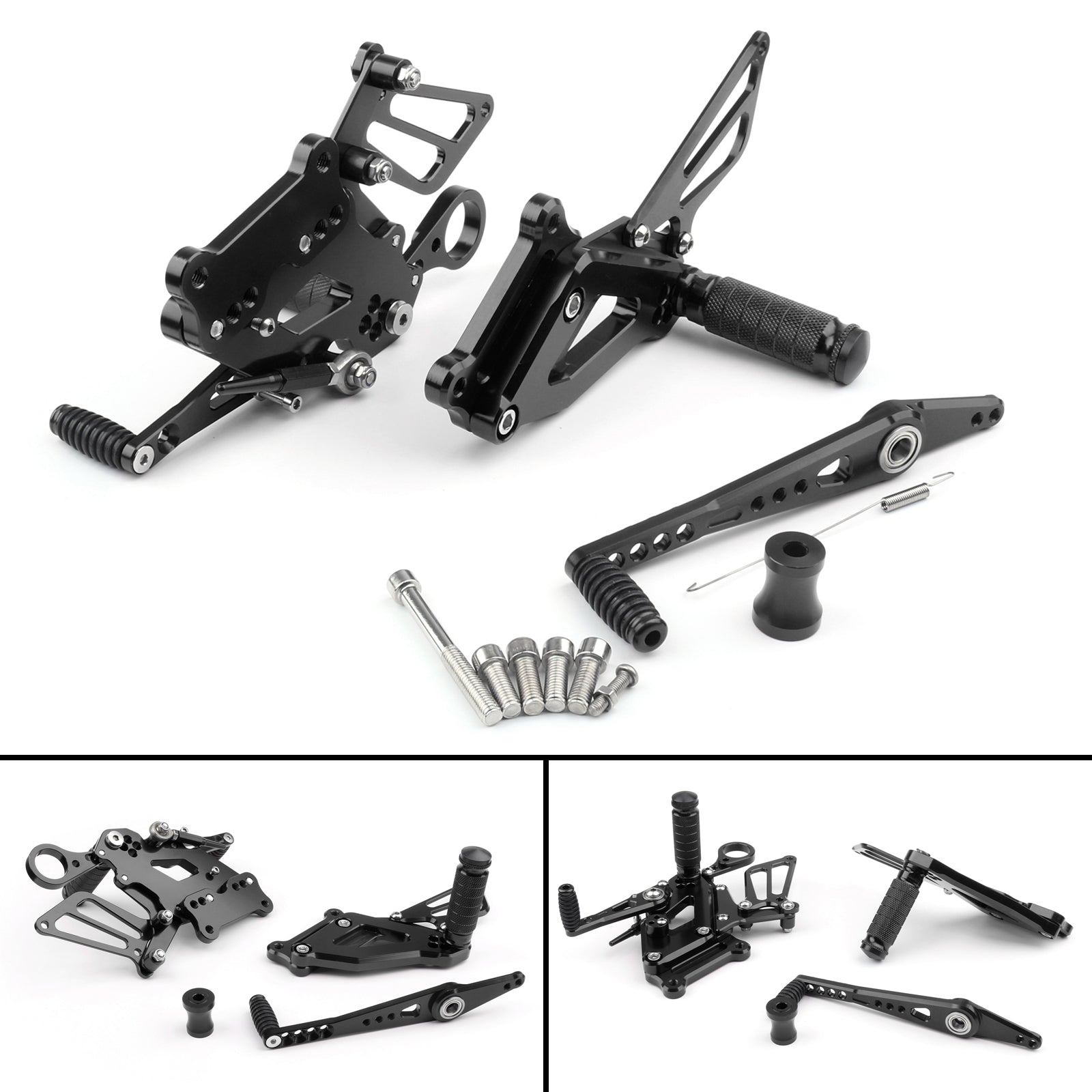 Reposapiés CNC para motocicleta juegos traseros clavijas para BMW S1000RR 2015-2017 genérico