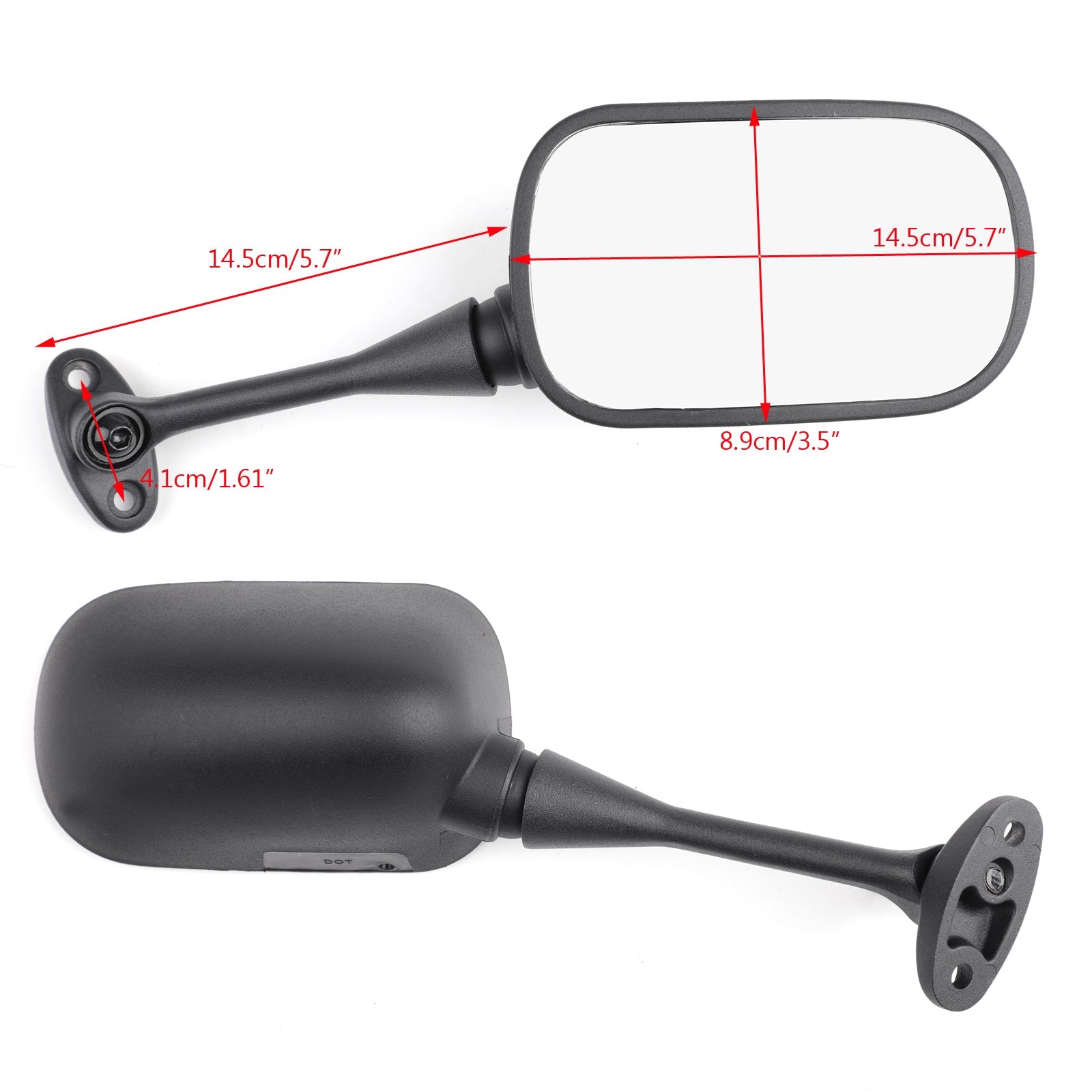 Side Rear View Mirrors For Honda CBR600RR 2003-2014 CBR1000RR 2004-2007 Generic