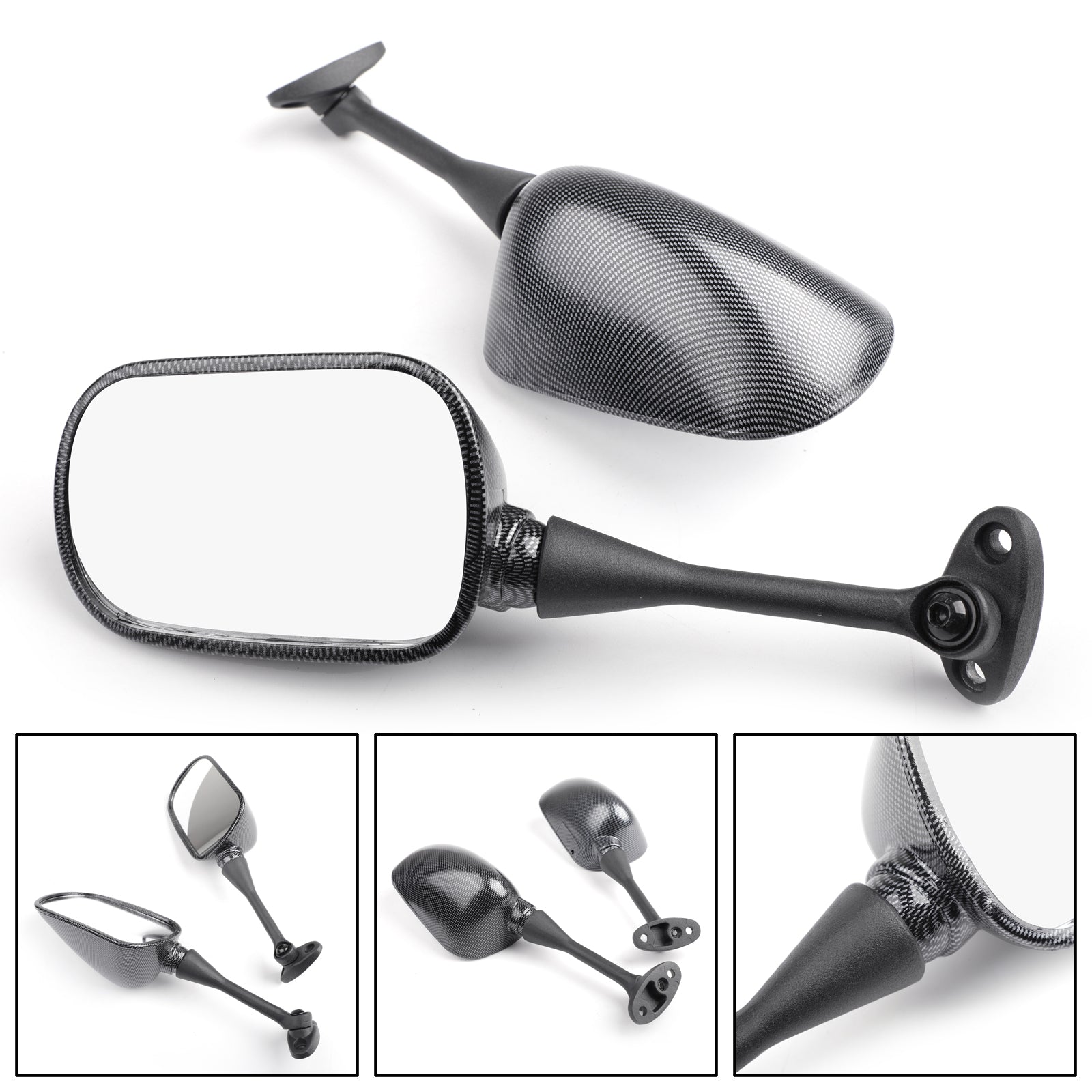 Side Rear View Mirrors For Honda CBR600RR 2003-2014 CBR1000RR 2004-2007 Generic