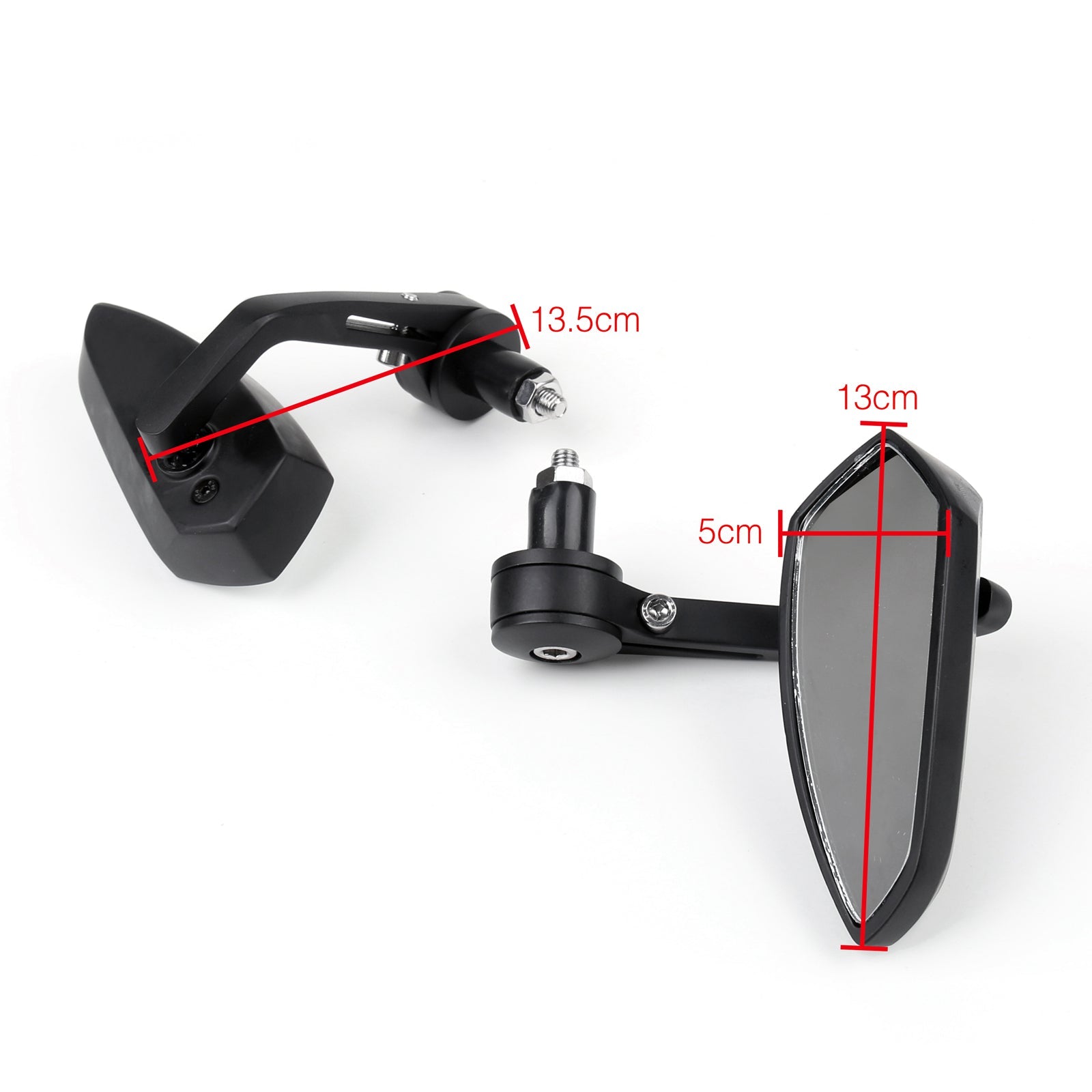 Universal Motorcycle Motorbike 7/8 22mm Handle Bar End Rear Side View Mirror Generic