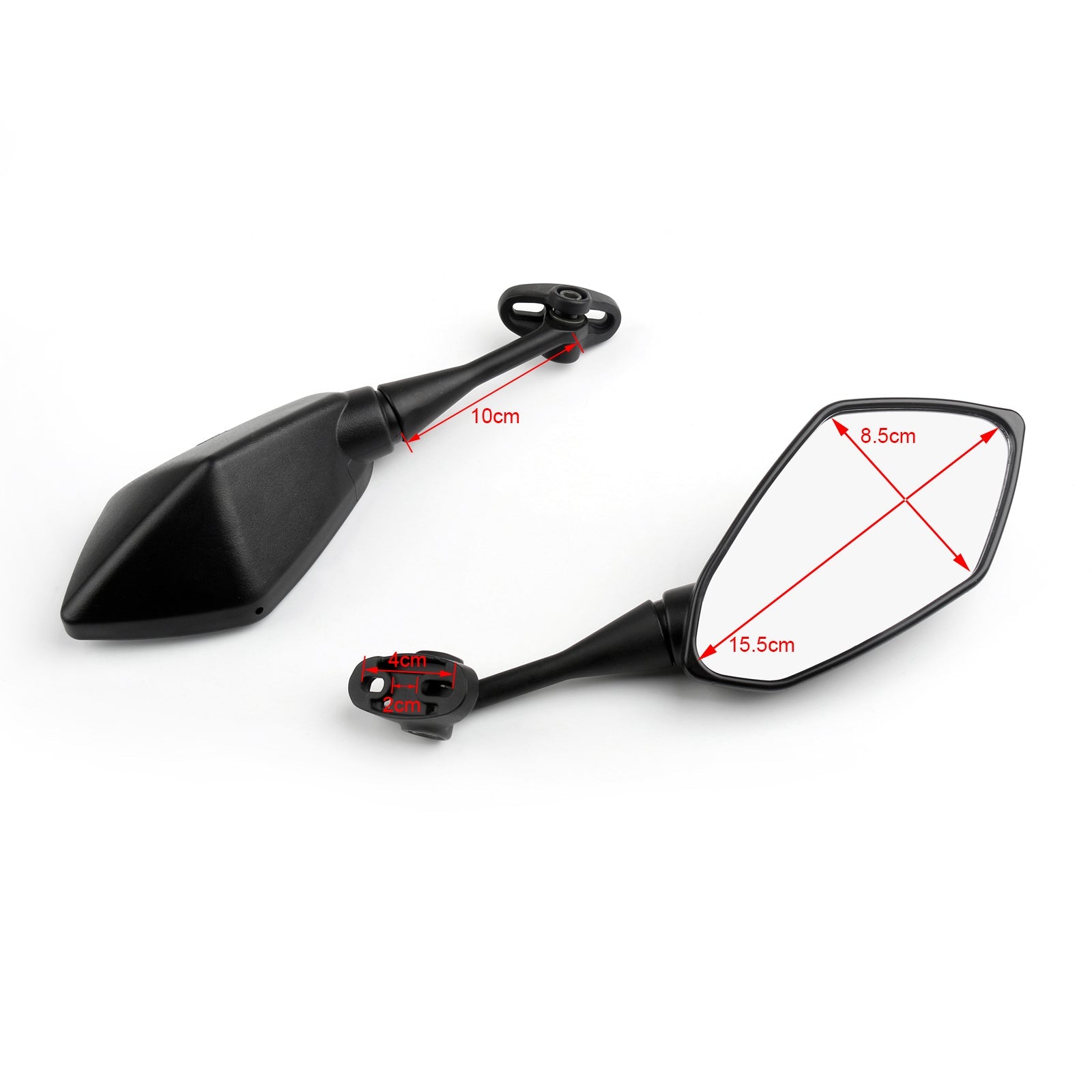 Pair Motorcycle Rearview Mirror For Honda CBR250 NSR250 88-94 CBR400 87-94 Generic