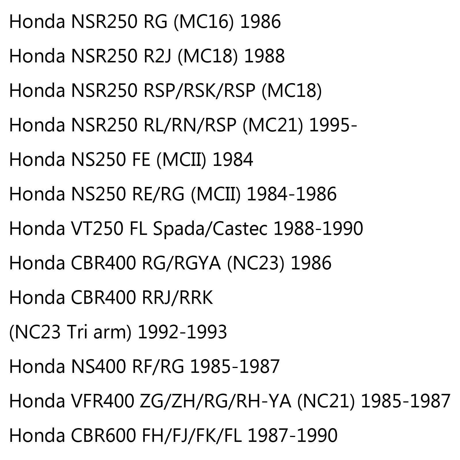 قرص فرامل خلفي الدوار لهوندا CBR250 MC17/MC19 NSR250 MC18/MC19 CBR400 NS250 عام