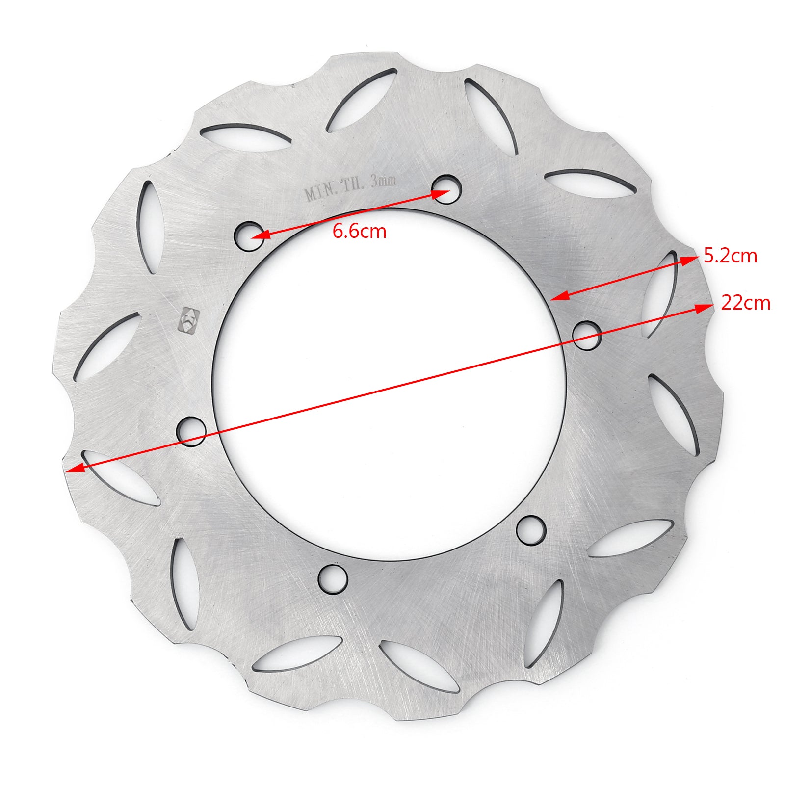 Rotor de disco de freno trasero para Yamaha YZF R6 YZF 600 R ?R6? 99-02 YZR 1000 R1 02-03 Genérico