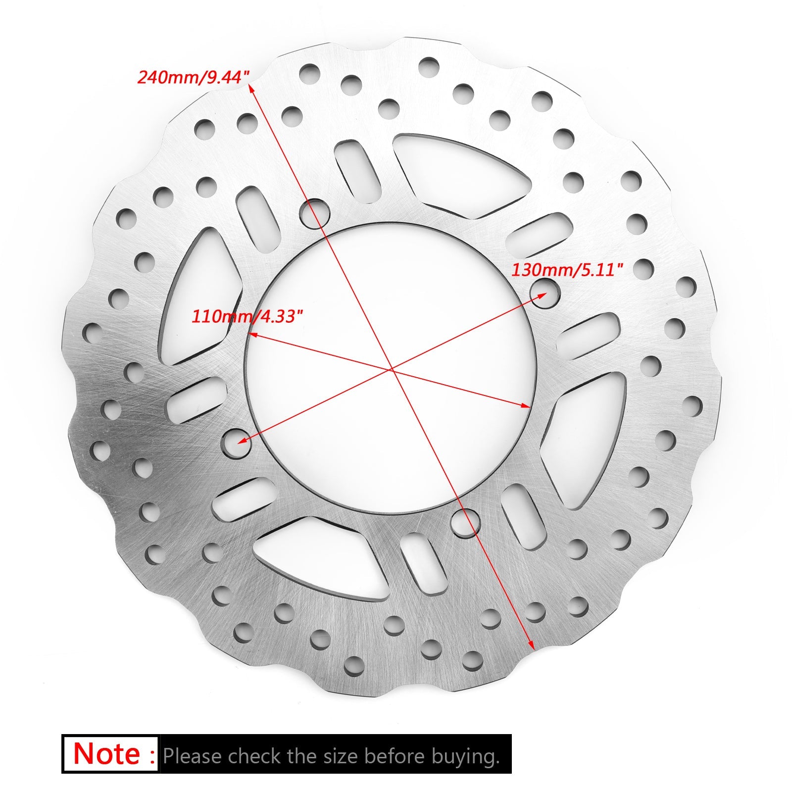 قرص فرامل خلفي الدوار لكاواساكي KLZ1000 12-17 Z750R Z1000 ZX1400 ZG1400 07-17 عام