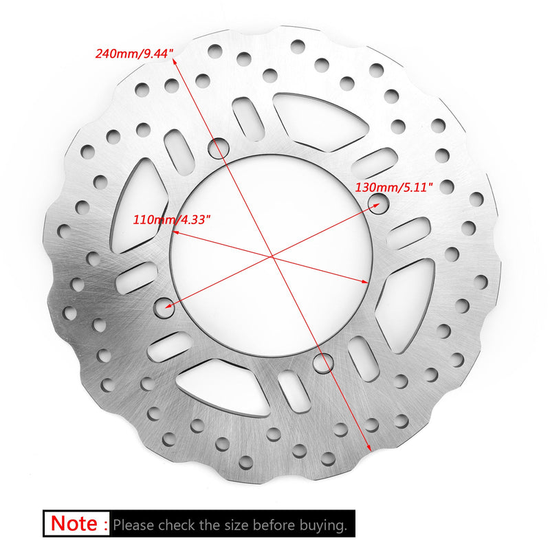 Rear Brake Disc Rotor For Kawasaki KLZ1000 12-17 Z750R Z1000 ZX1400 ZG1400 07-17 Generic