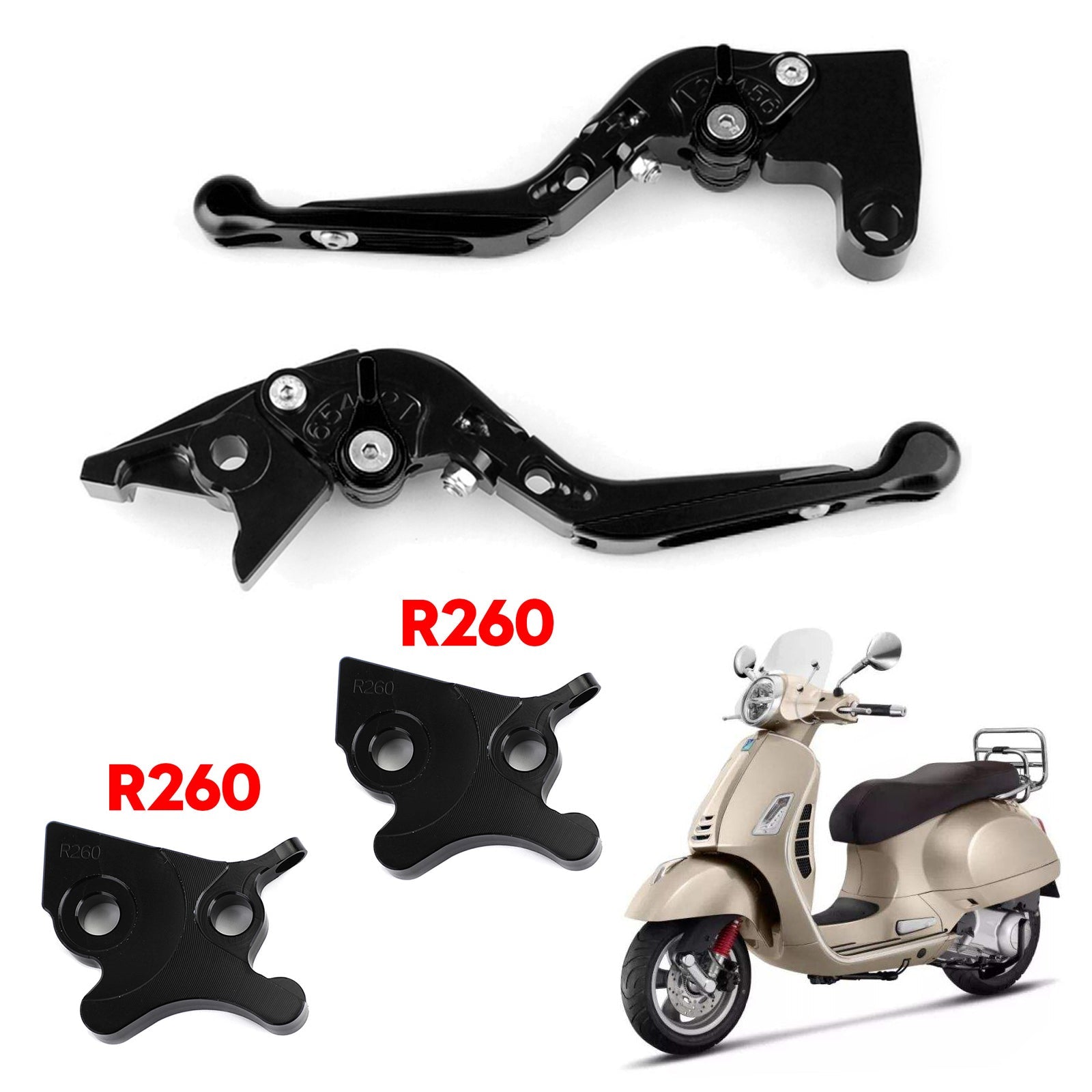 Motorcycle Adjustable Clutch Brake Lever For VESPA GTS 300 Super Generic