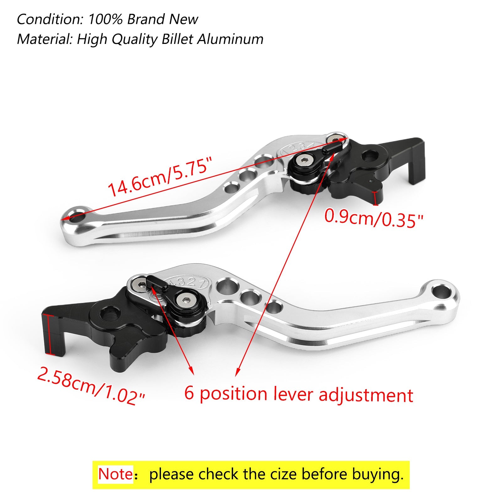 Left&Right Motorcycle Aluminum Brake Clutch Levers For NMAX 125/155 2015-2018 Generic