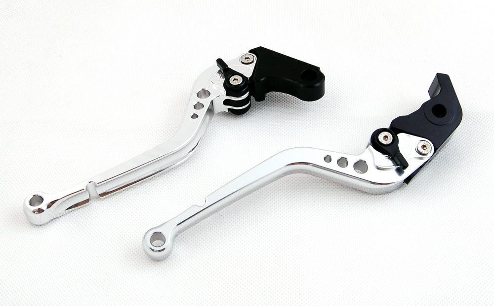 Long Brake Clutch Levers For Yamaha YZF R6 05-14 YZF R1 04-08 R6S Black Generic