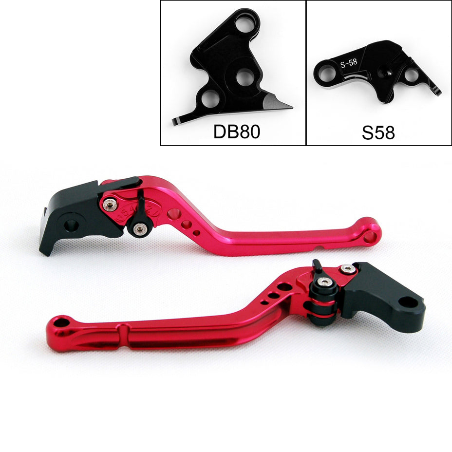 Long Brake Clutch Levers For Aprilia TUONO V4R 2011-2014 Black Generic