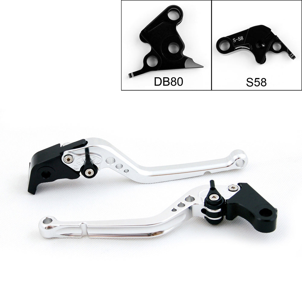 Long Brake Clutch Levers For Aprilia TUONO V4R 2011-2014 Black Generic